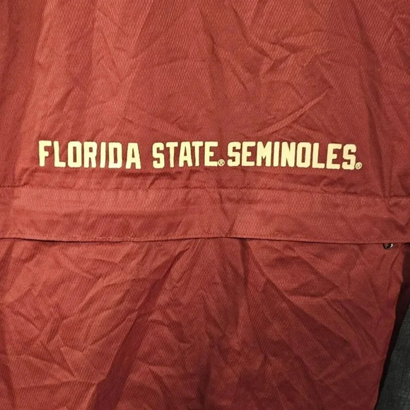 Champion Florida State Jacket Mens M Garnet Gray FSU Hoodie Windbreaker EUC - Picture 5 of 8